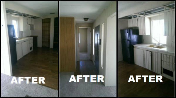 after pictures mobile home repair